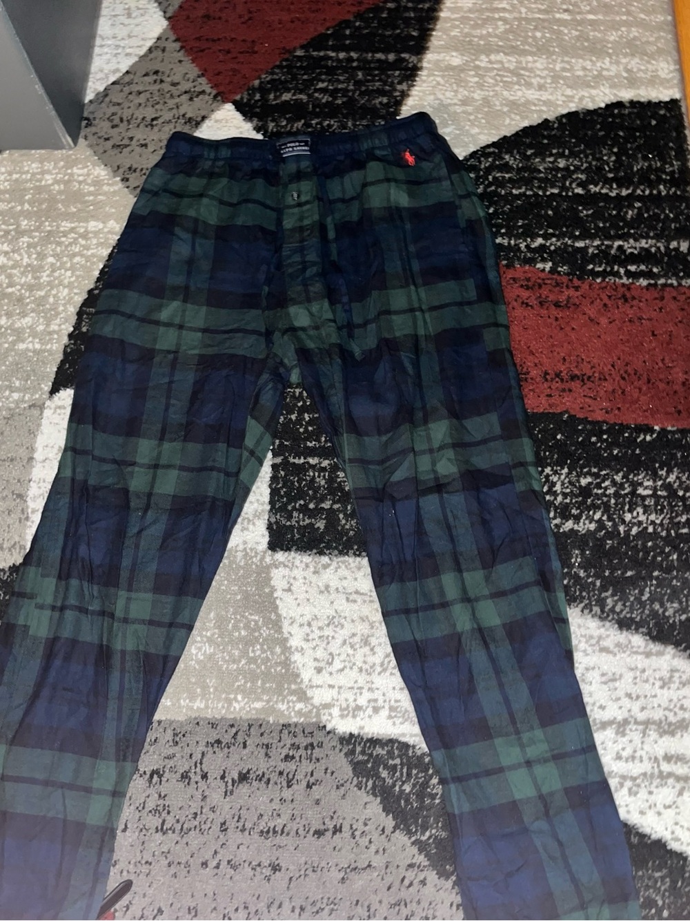 Polo by Ralph Lauren Navy & Green Plaid Men’s Pants